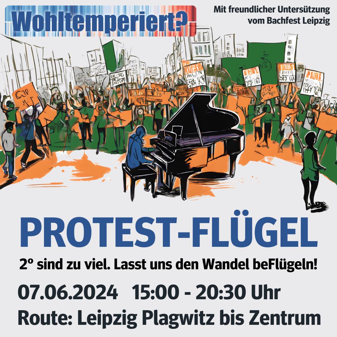 07. Juni 2024: Protest-Flügel unterwegs durch Leipzig 1 Protest Fluegel Klimakollektiv Projekt Menschlichkeit1